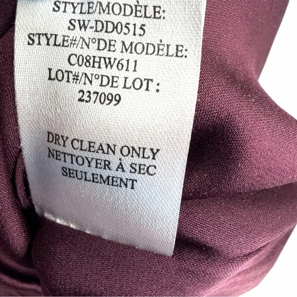 Helmut Lang Molten Drape Twist Front Dress Plum Burgundy Asymmetrical Cocktail 2 - Picture 13 of 16